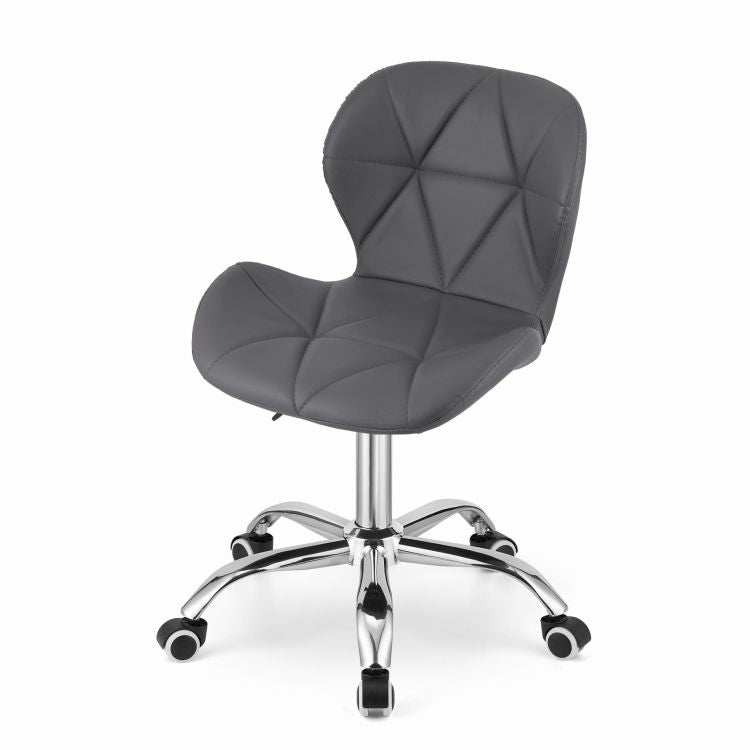 Office Swivel Chair, Wide Backrest, Eco-Leather, Gray