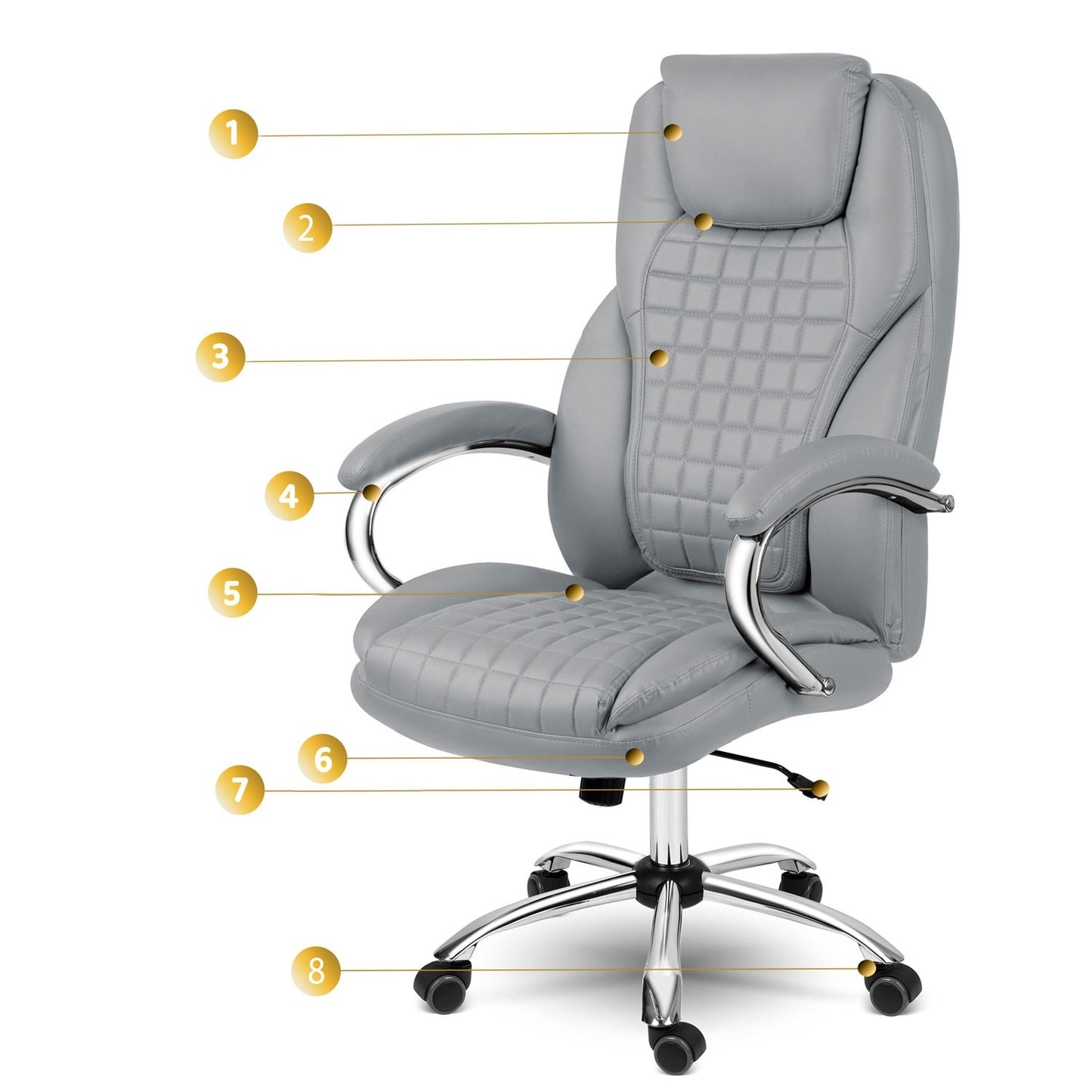 Office chair Sofotel Batory - light grey