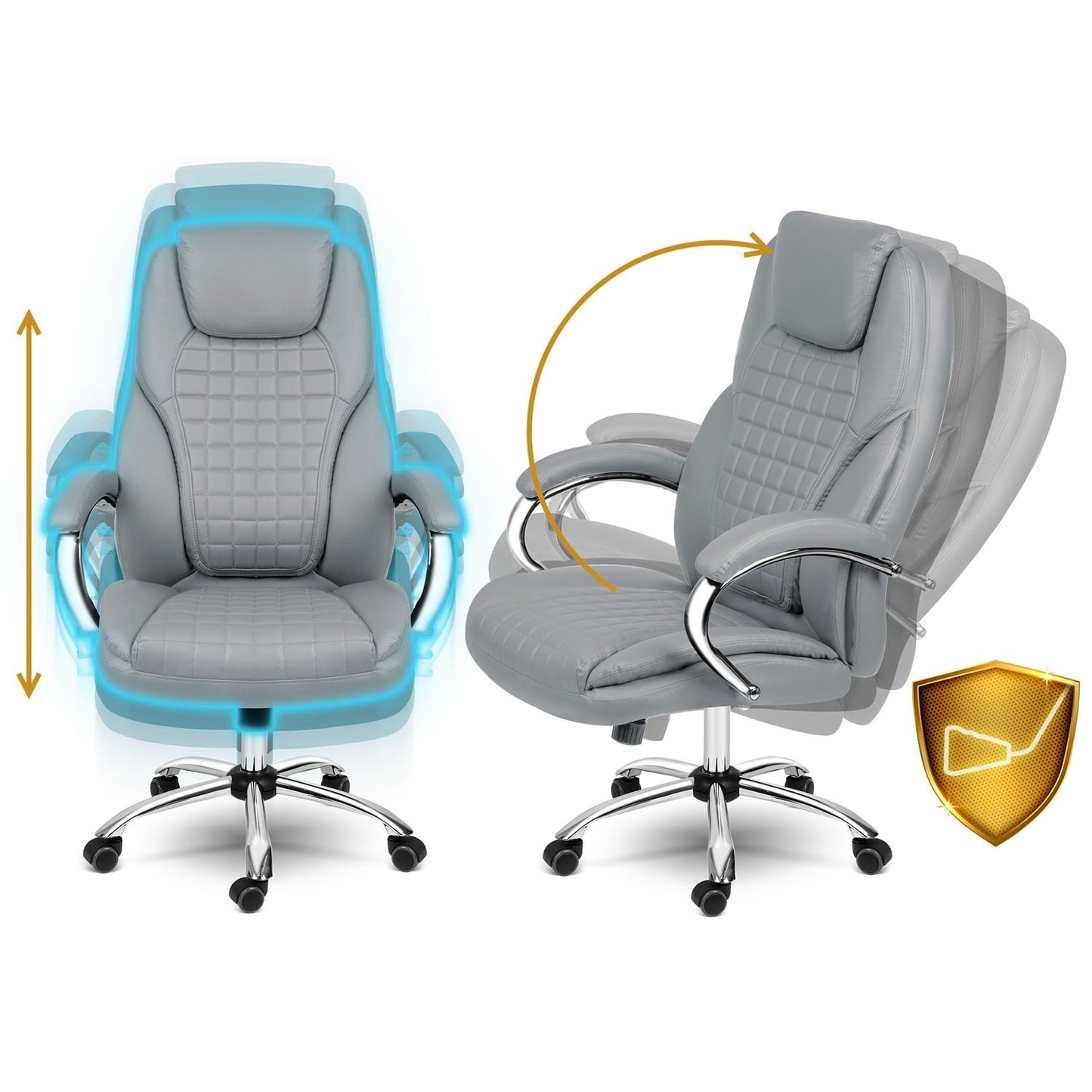 Office chair Sofotel Batory - light grey
