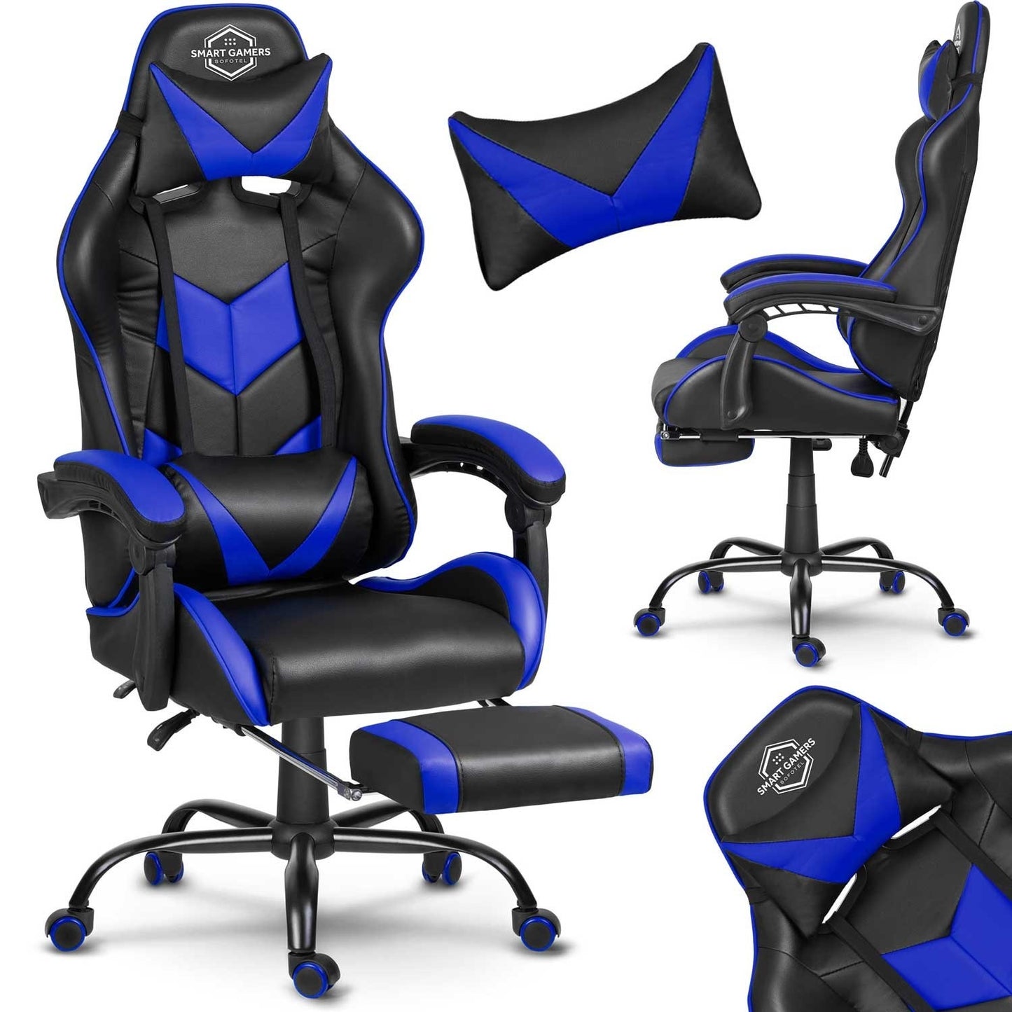 Office chair for gamer Sofotel Cerber black and blue