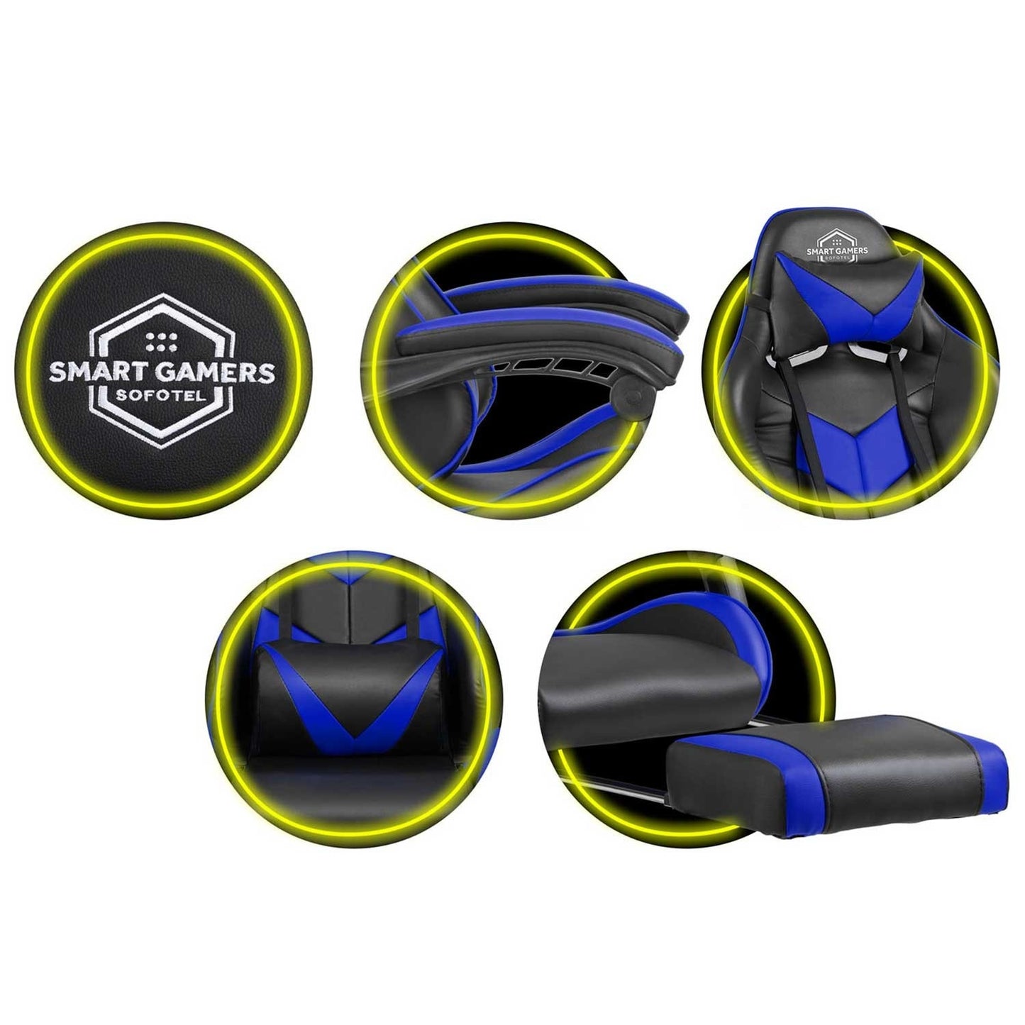 Office chair for gamer Sofotel Cerber black and blue