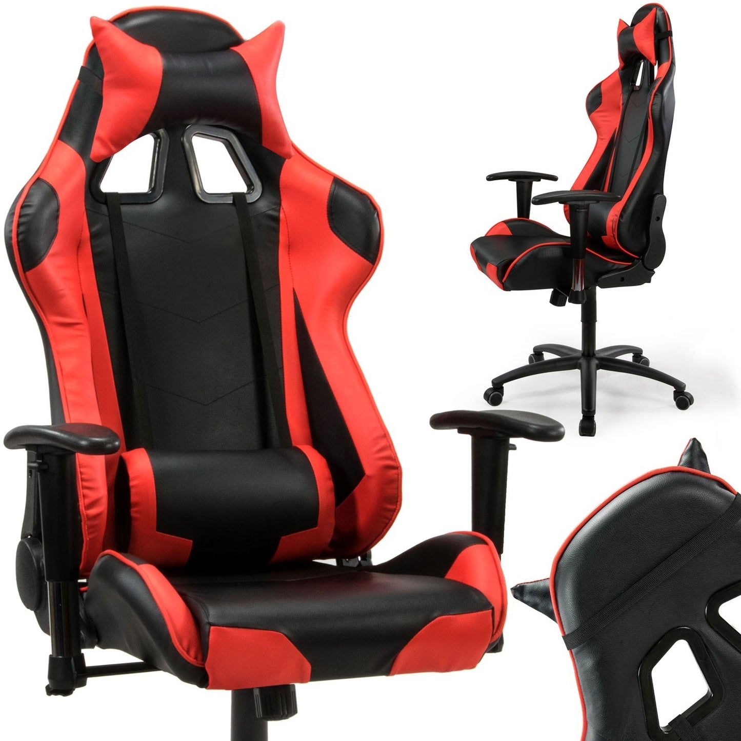 Office chair for gamer Sofotel Inferno black and red