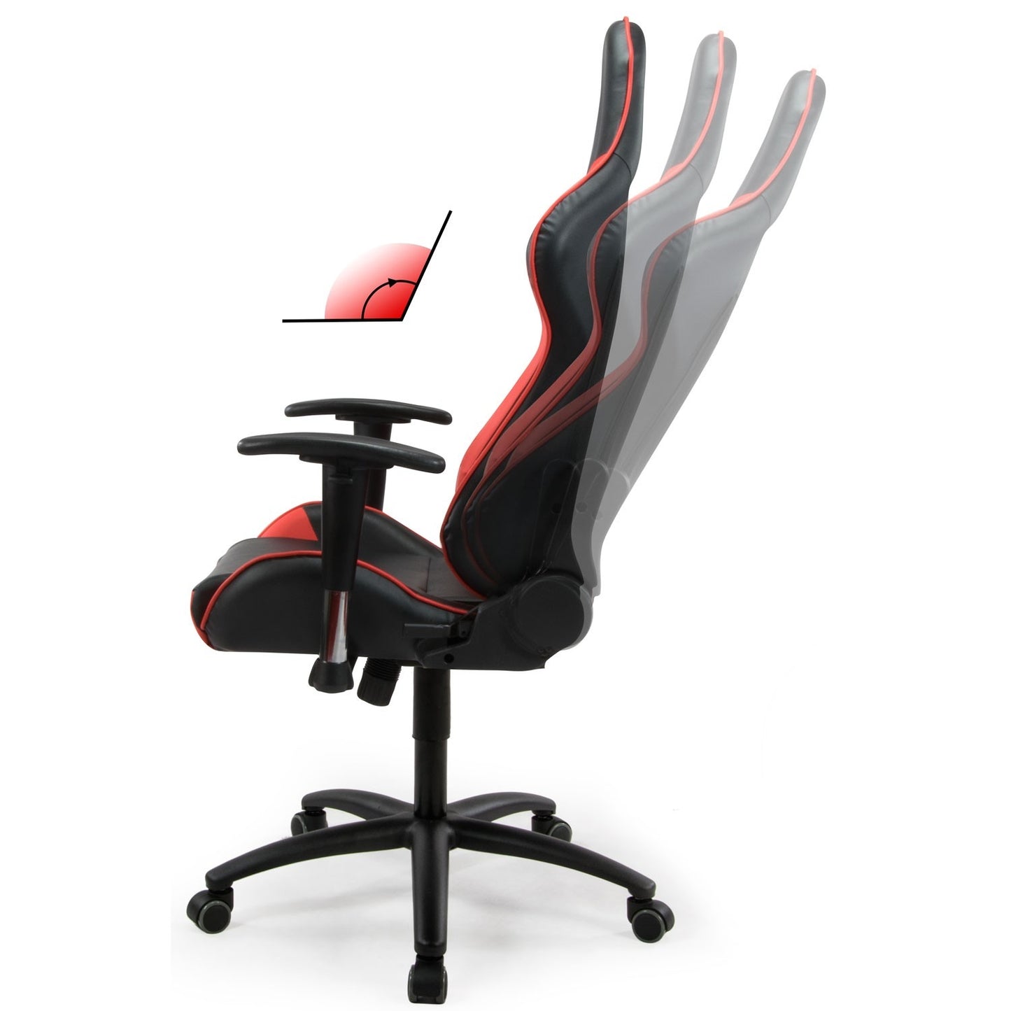 Office chair for gamer Sofotel Inferno black and red