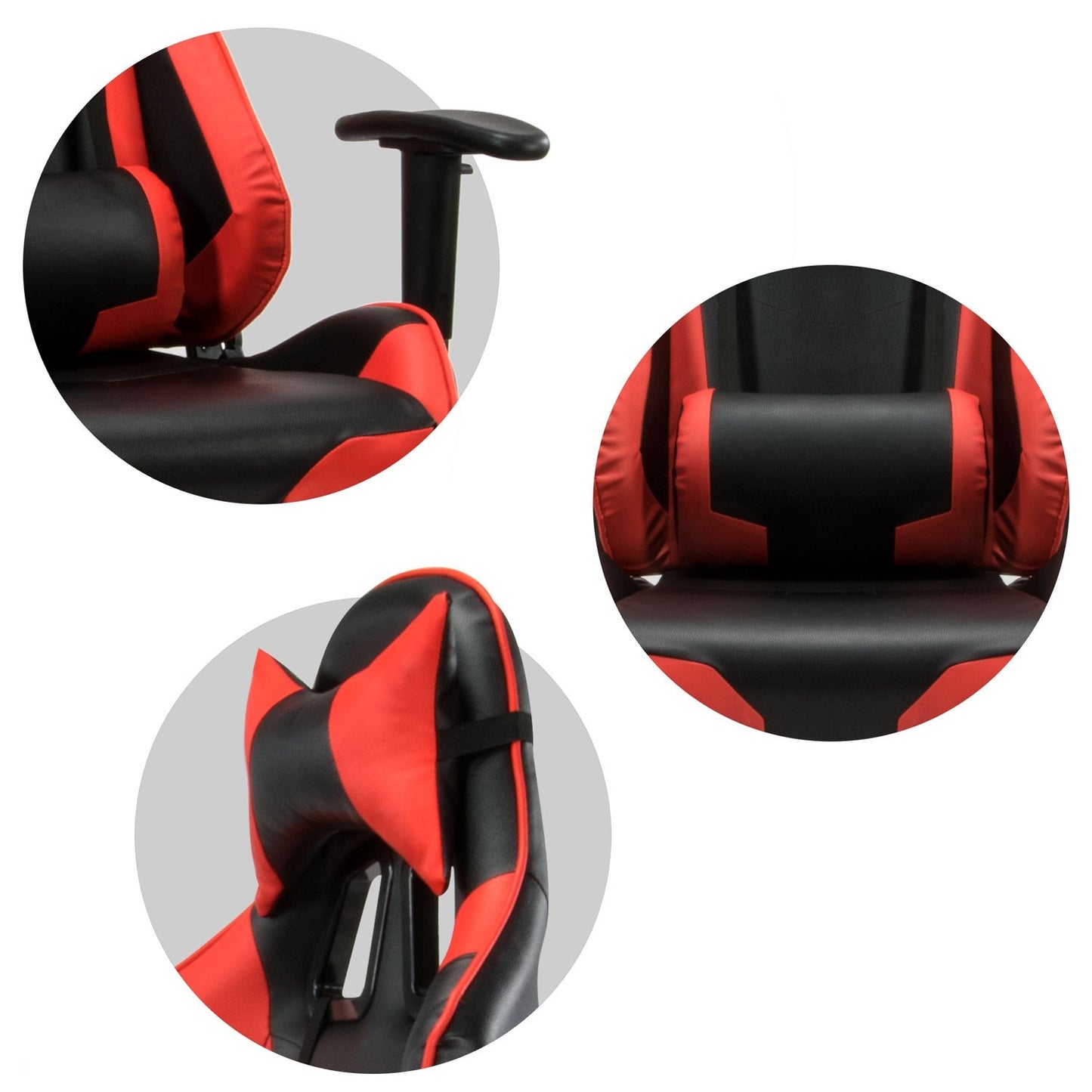 Office chair for gamer Sofotel Inferno black and red