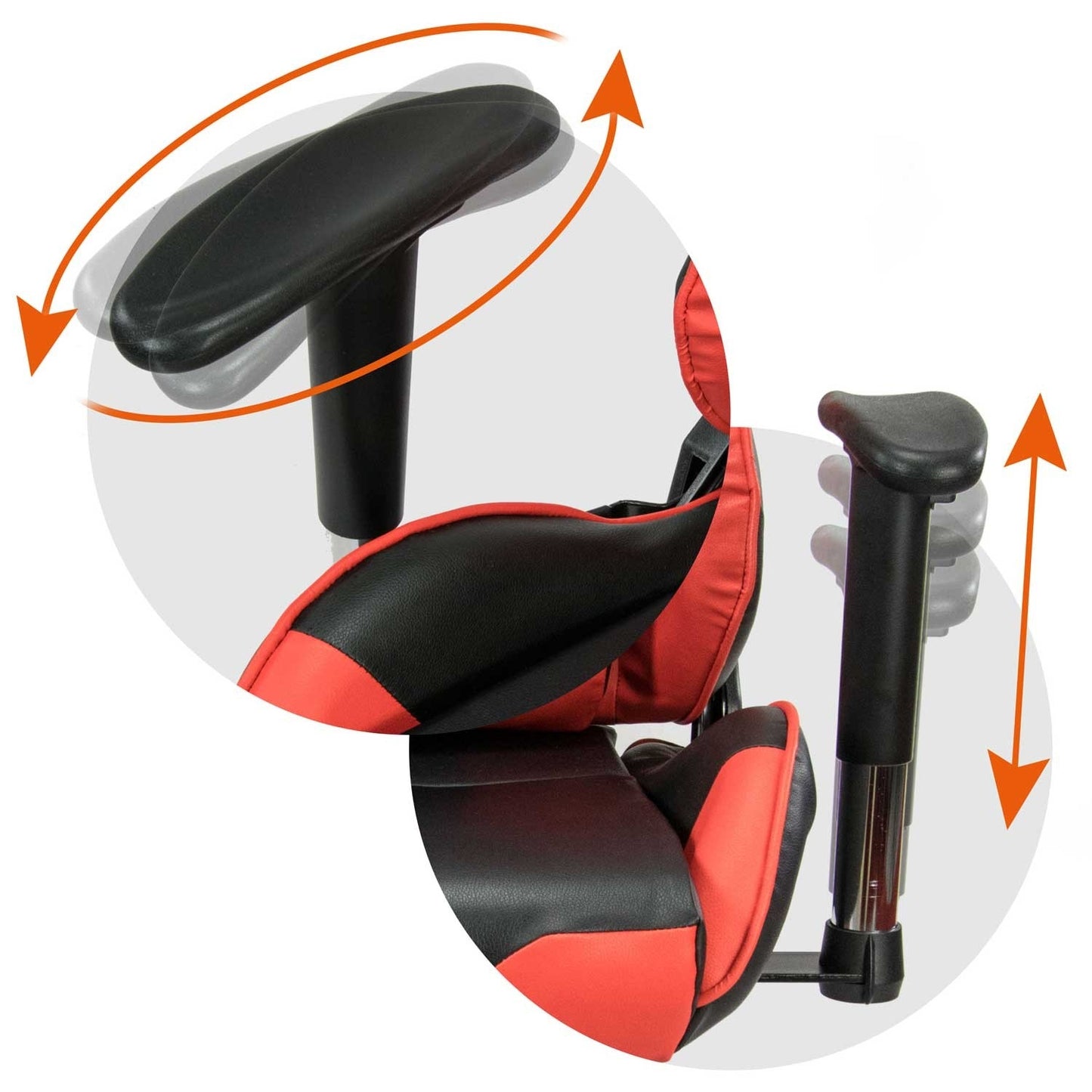 Office chair for gamer Sofotel Inferno black and red
