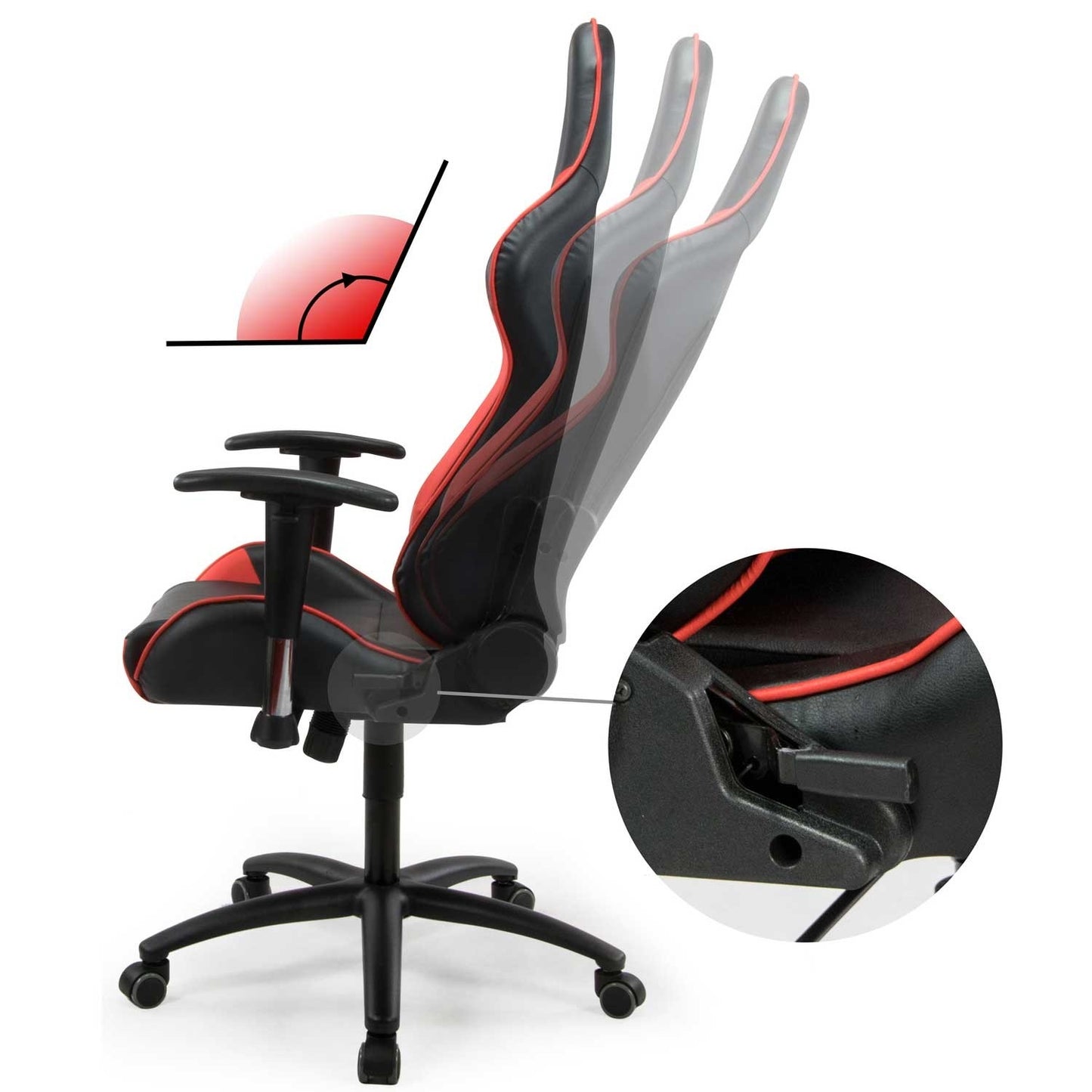 Office chair for gamer Sofotel Inferno black and red