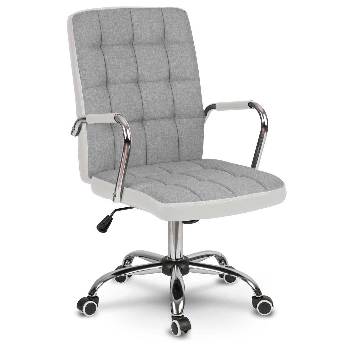 Office chair in Fabric Benton Grey/White