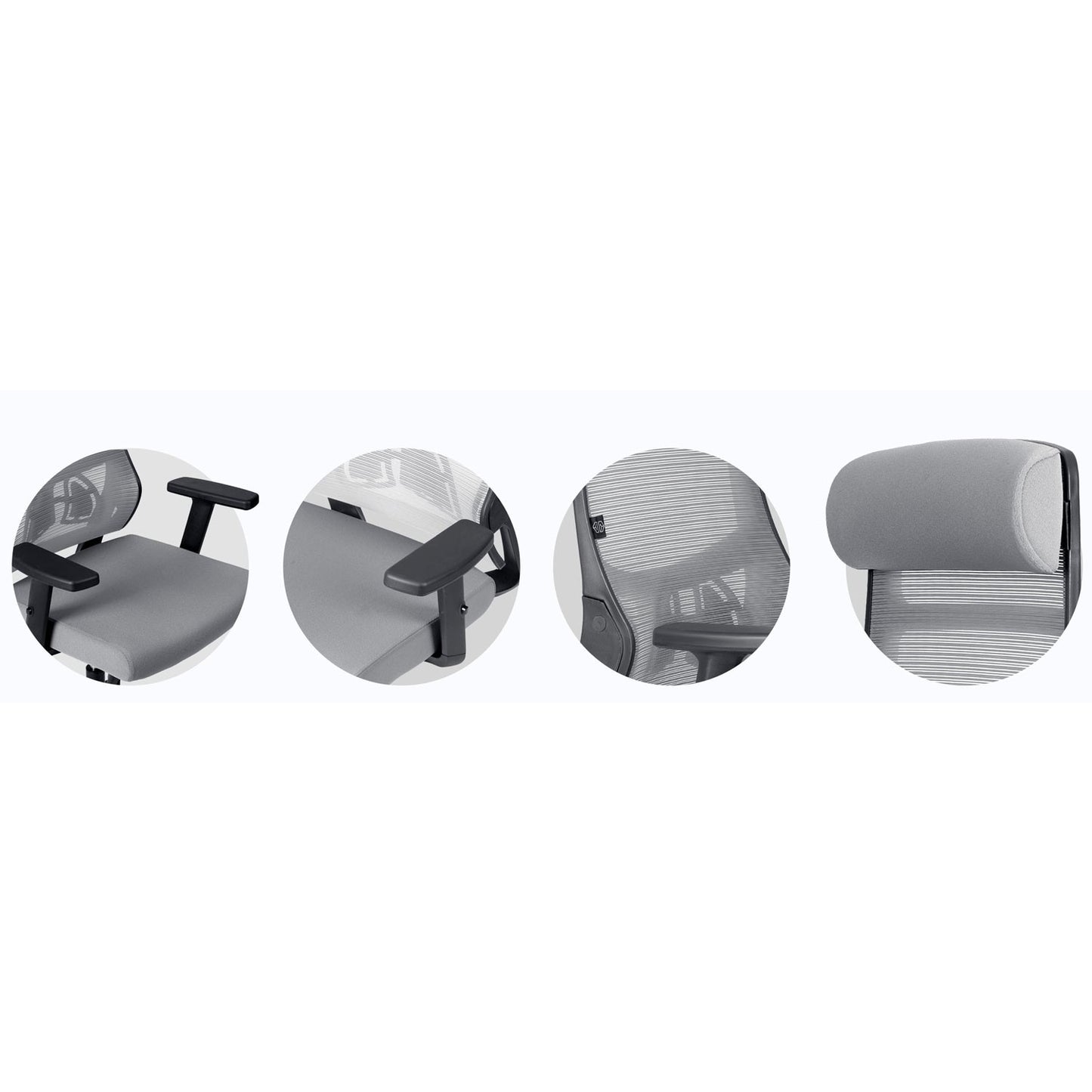 Office chair in micromesh Sofotel Brema gray