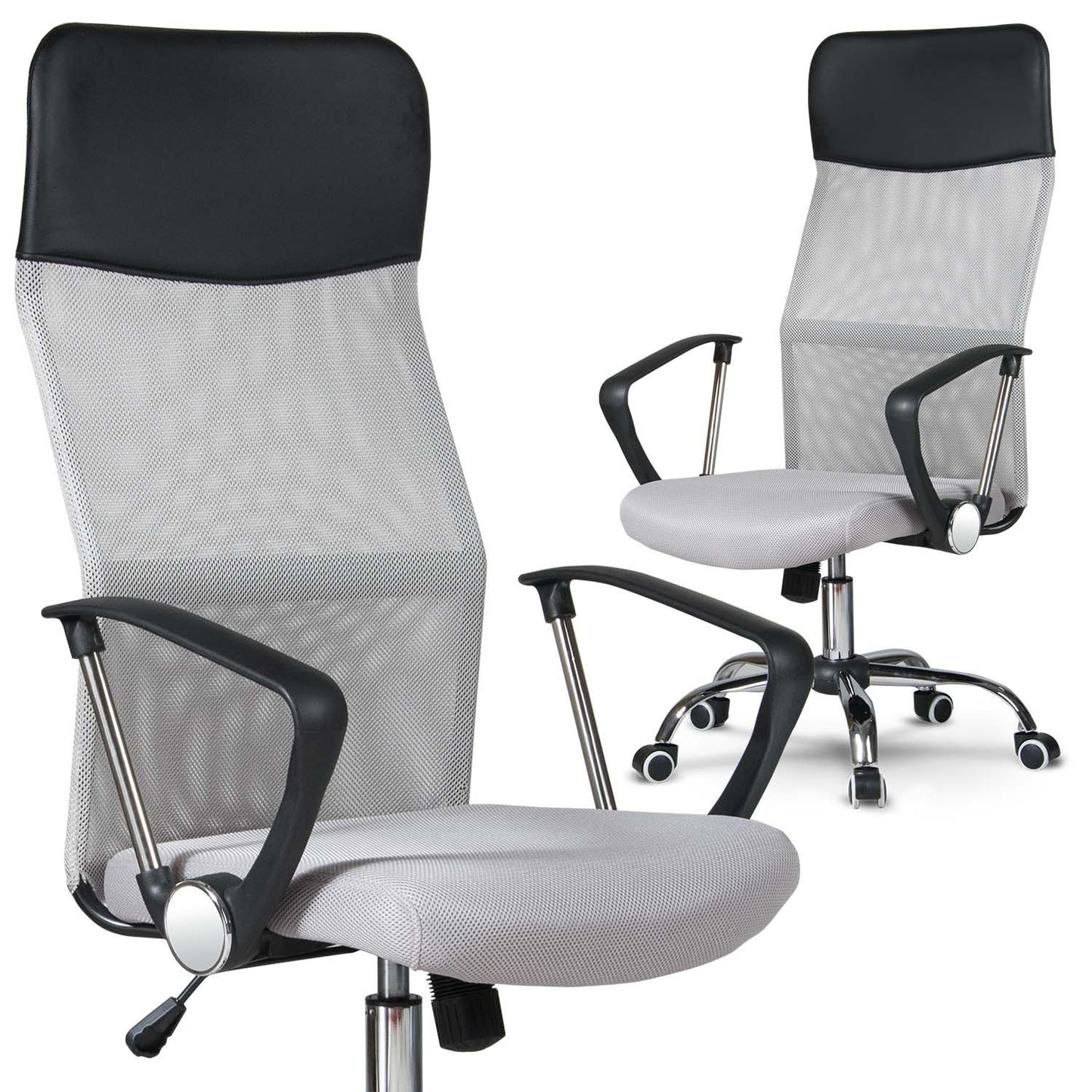 Office chair in micromesh Sofotel Sydney light grey