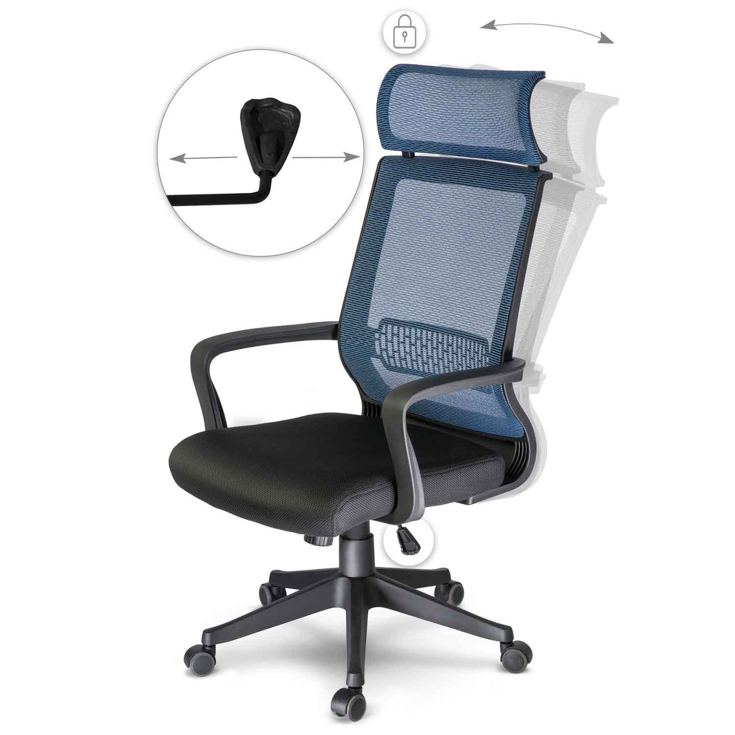 Office chair, micro mesh swivel chair, Nosberg - TILT mechanism