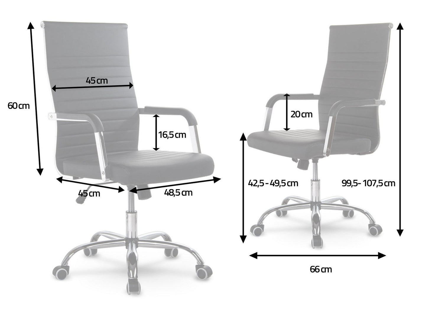 Office chair modern design Sofotel Boston gray