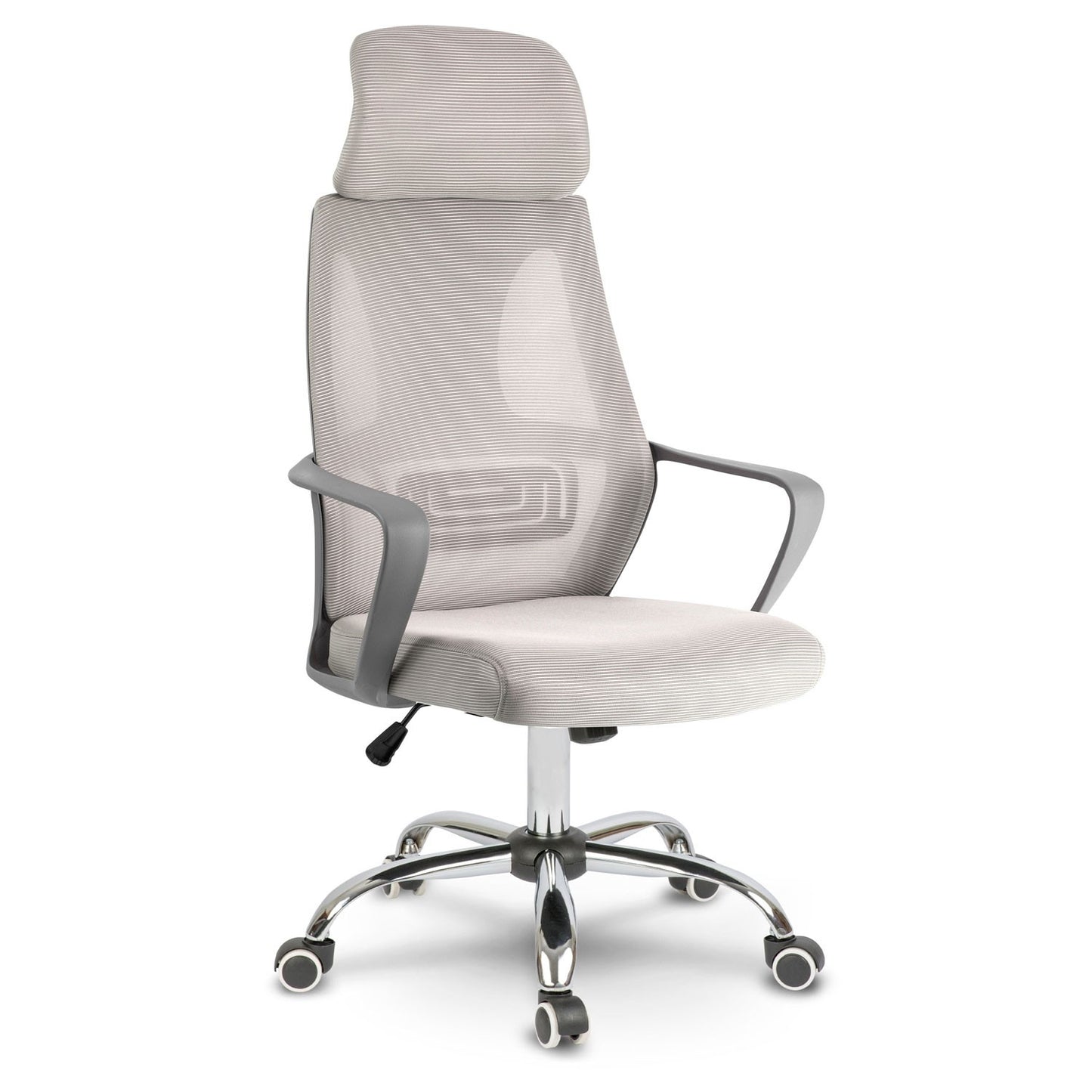 Office chair with micro mesh Praga - Light grey