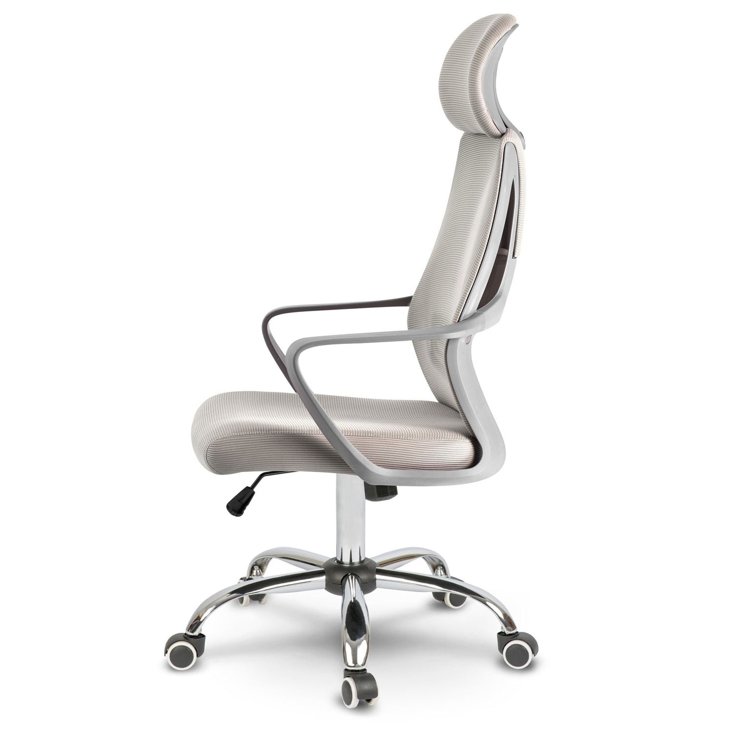 Office chair with micro mesh Praga - Light grey