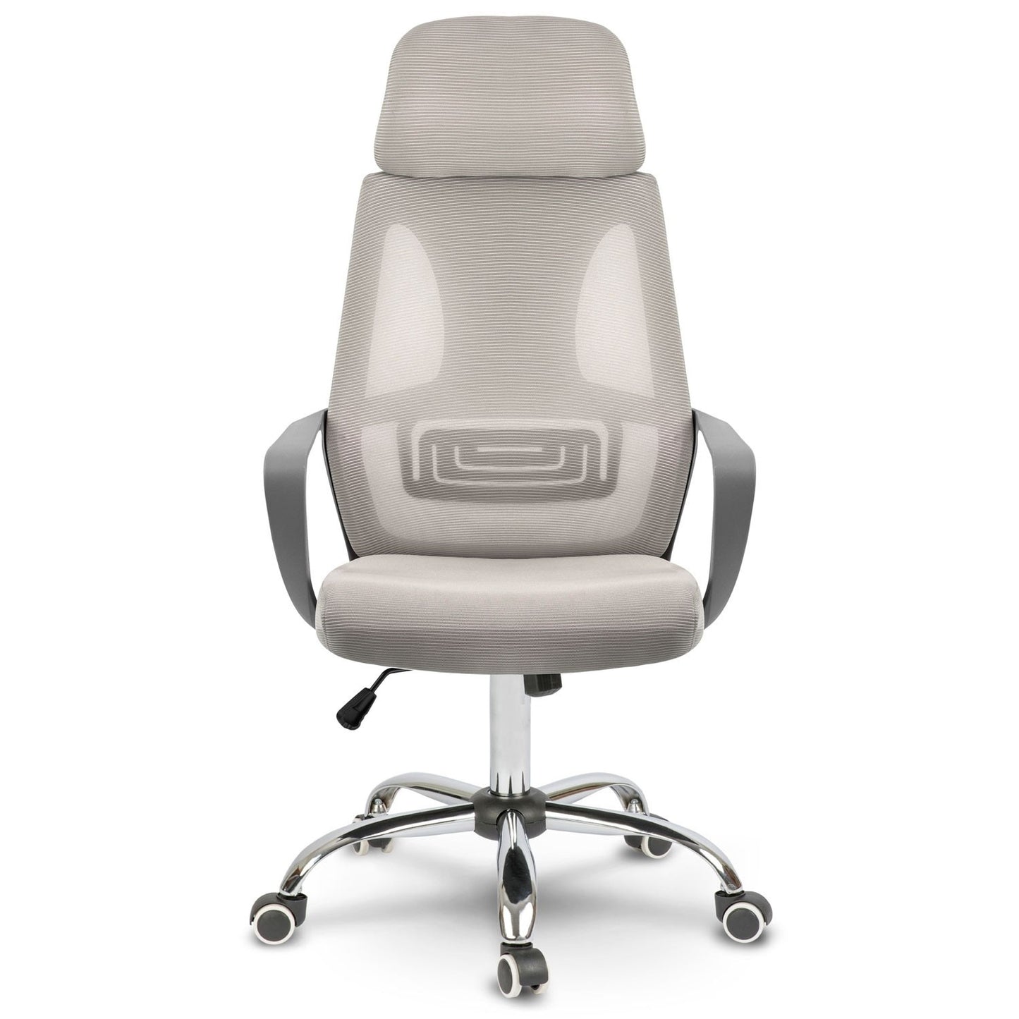 Office chair with micro mesh Praga - Light grey