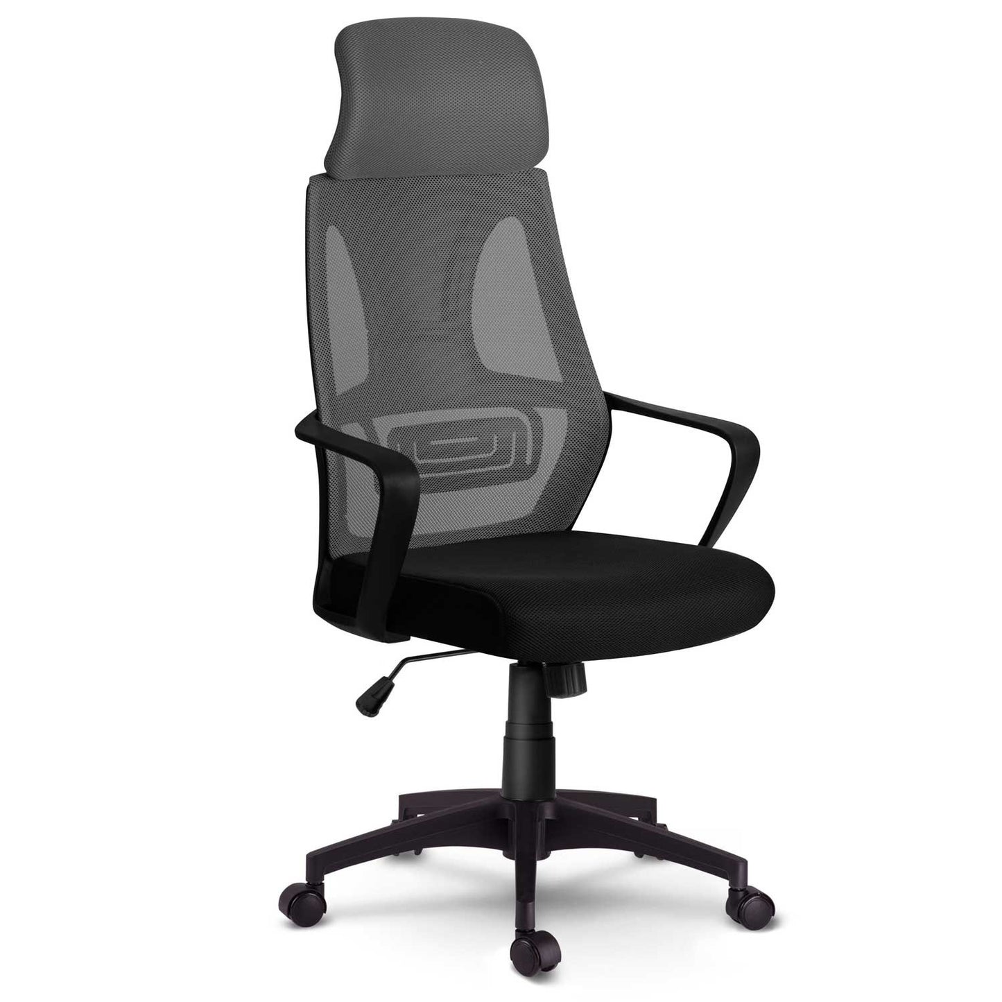 Office chair with micro mesh Praga - gray