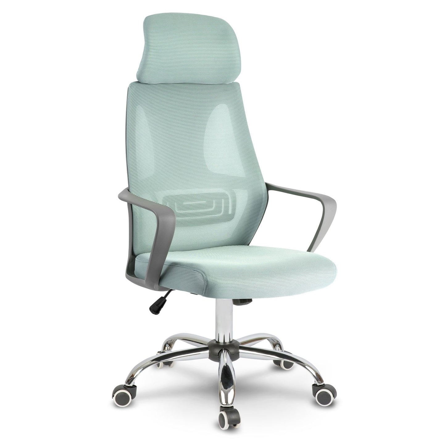 Office chair with micro mesh Praga - light blue