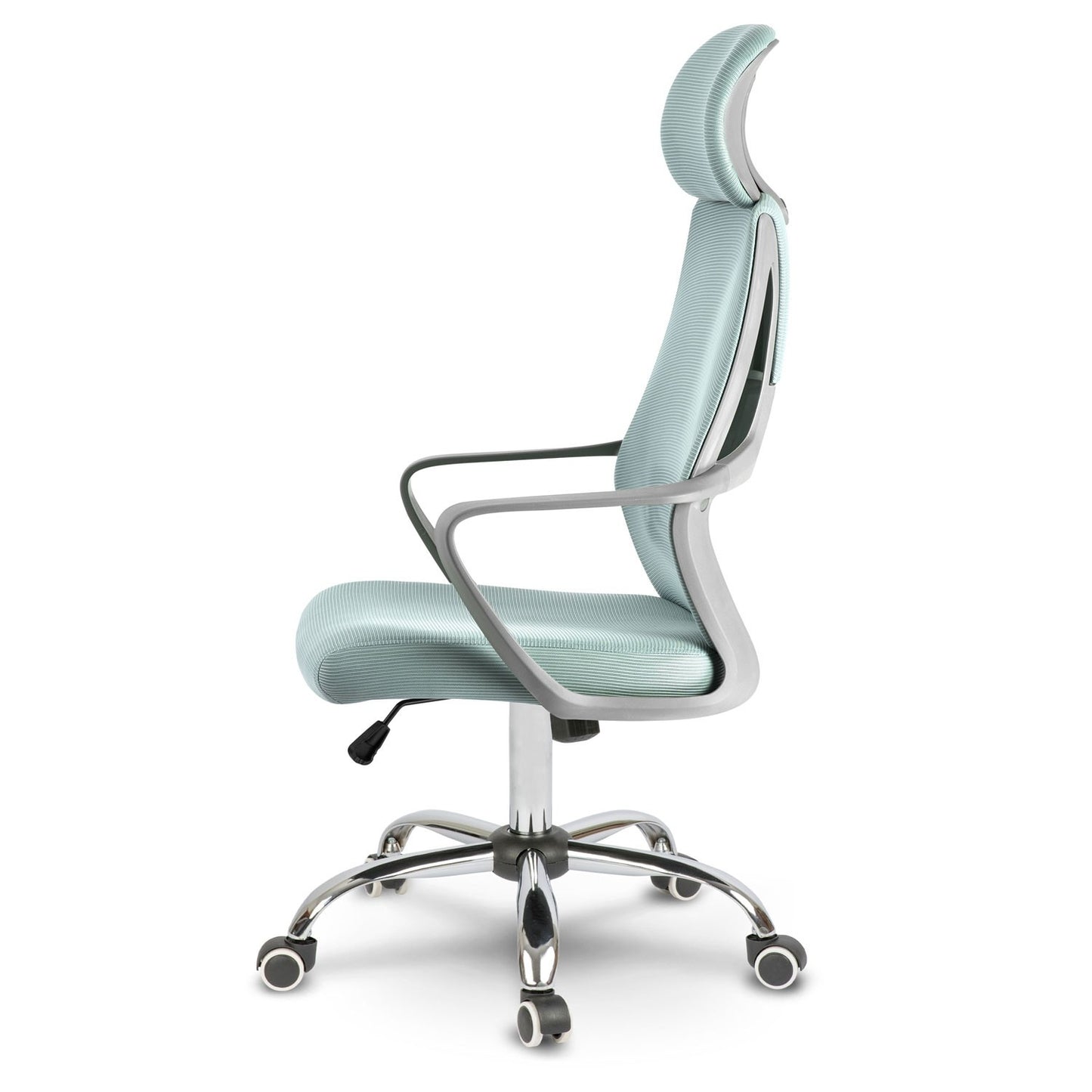 Office chair with micro mesh Praga - light blue