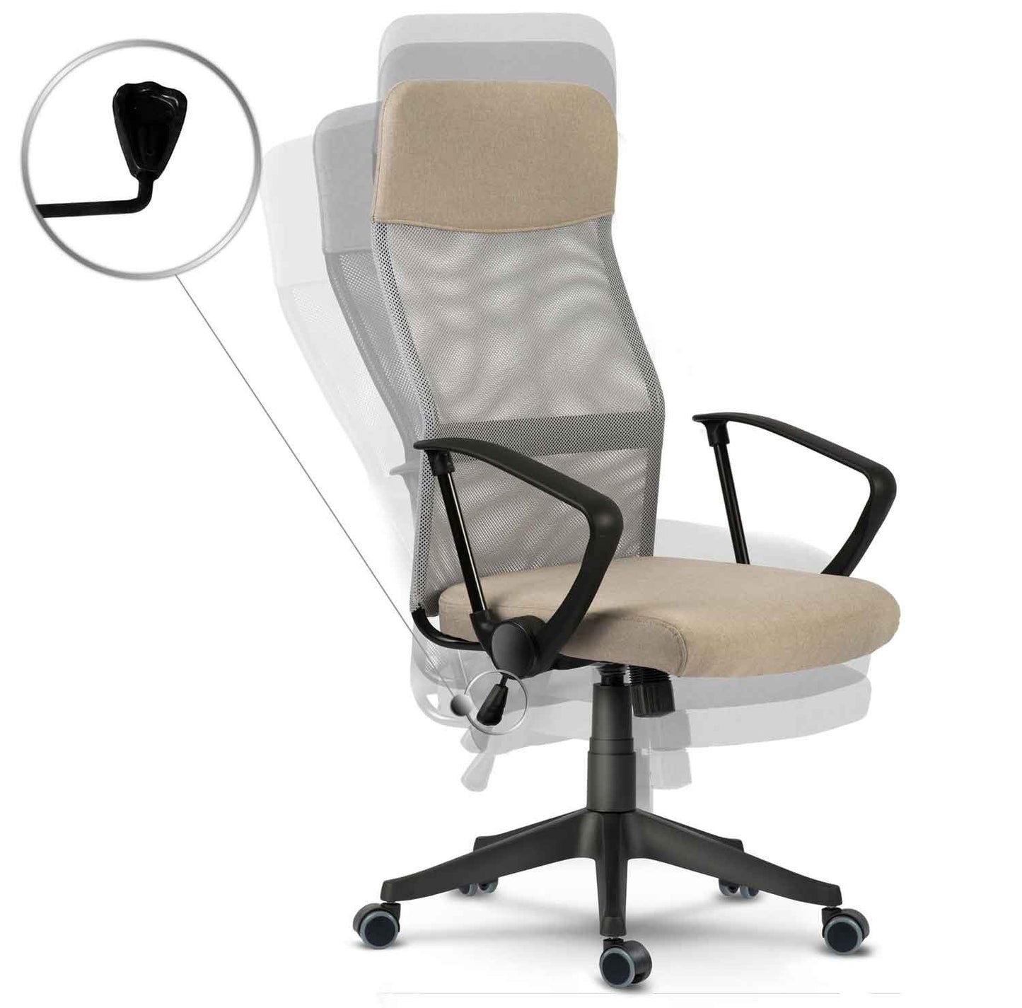 Office chair with micro mesh Sofotel Sydney beige