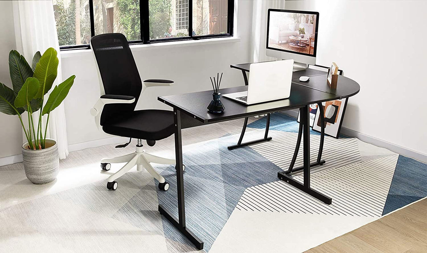 Office corner gaming desk LOFT school table black
