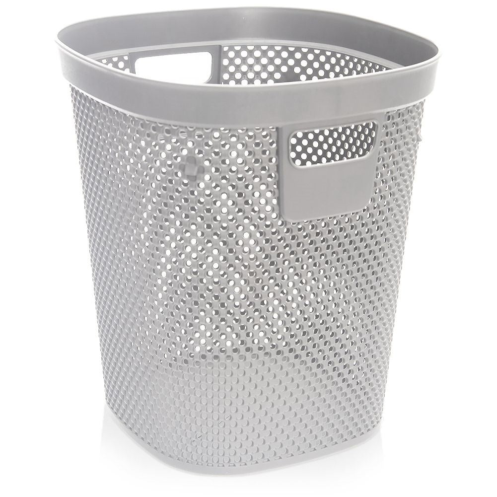 Office waste bin 12.5L with handle and ventilated design
