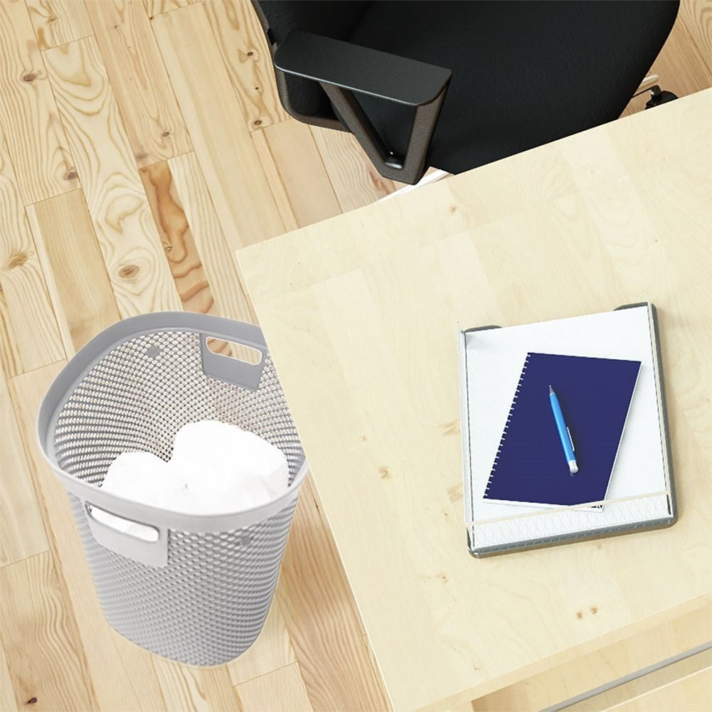 Office waste bin 12.5L with handle and ventilated design