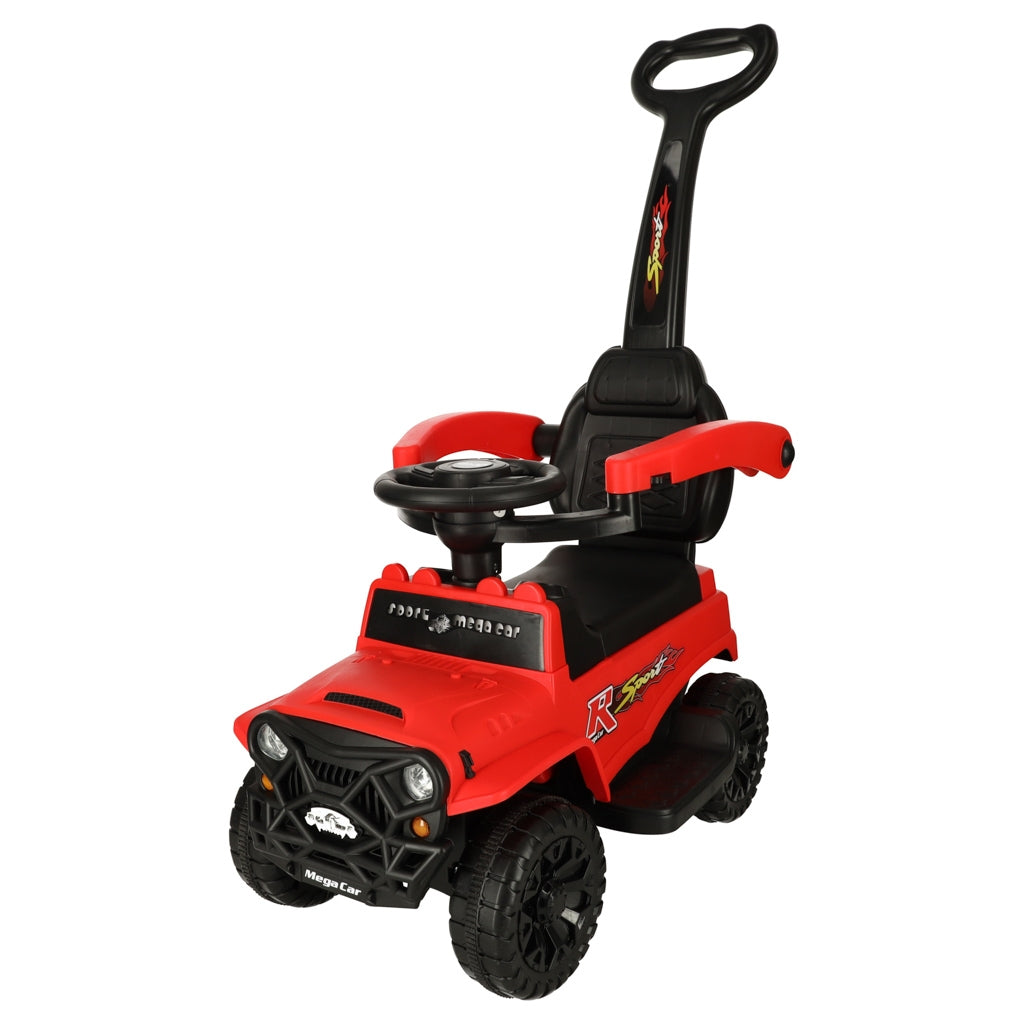 Off-road car push ride with sound and lights red