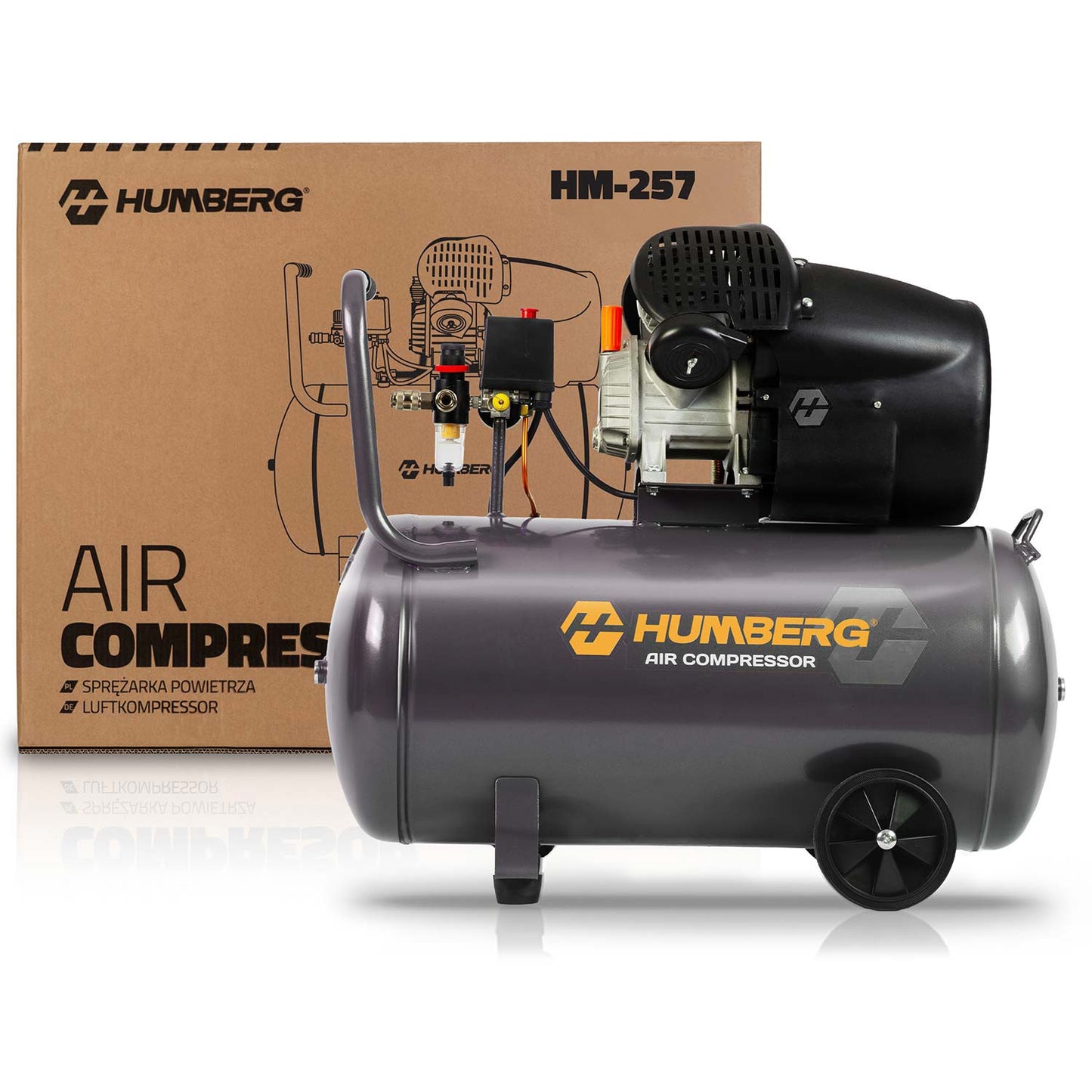 Oil Air Compressor, 100L, 8 Bar, 2800 RPM
