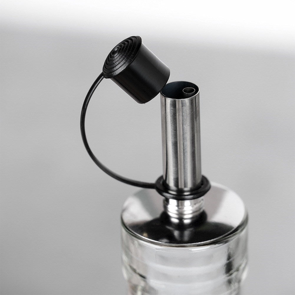 Oil and vinegar bottles, black glass, 300 ml, 2 pcs.
