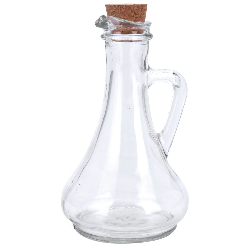 Oil bottle for serving with garlic, herbs and chilli