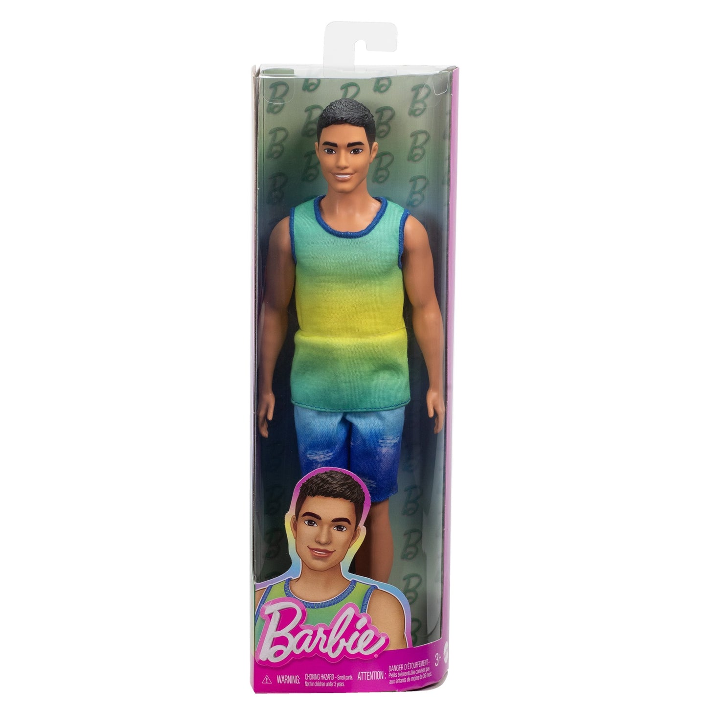 Ken Doll with Ombre Tank & Jean Shorts Set