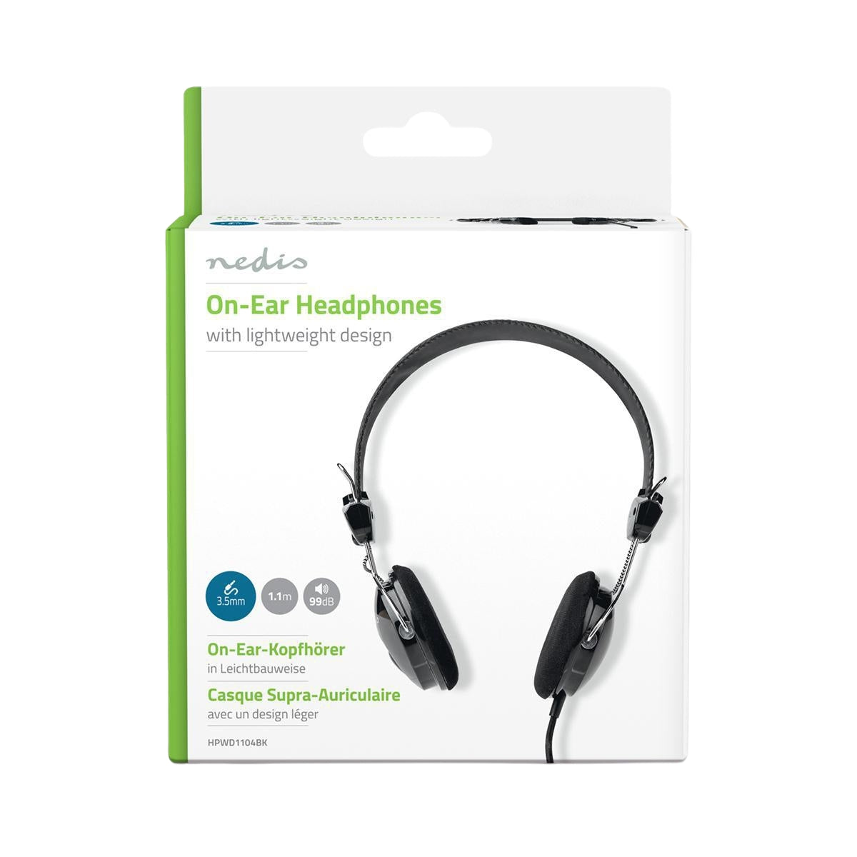 On-Ear Wired Headphones | 3.5 mm | Cable length: 1.10 m | Black