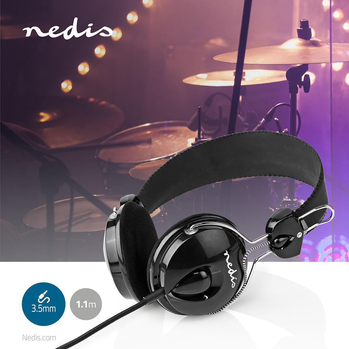 On-Ear Wired Headphones | 3.5 mm | Cable length: 1.10 m | Black