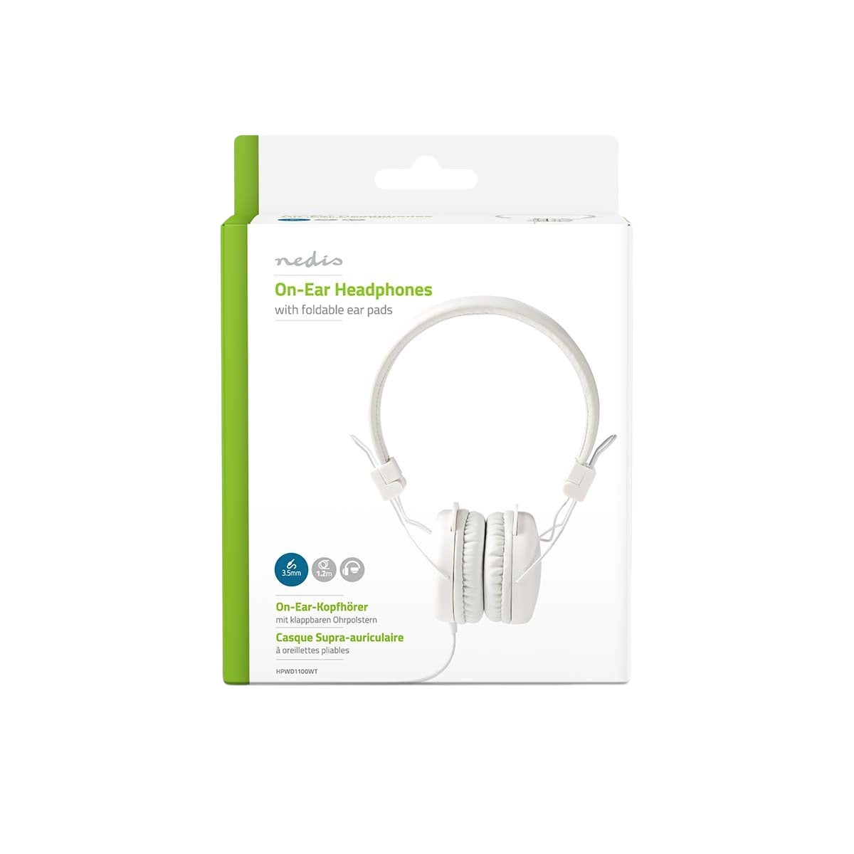 On-Ear Wired Headphones | 3.5 mm | Cable length: 1.20 m | White