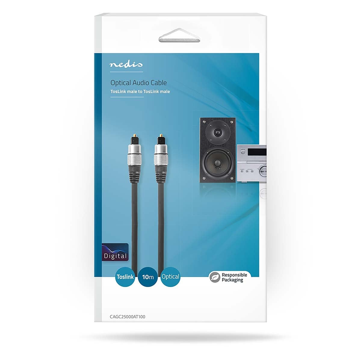 Optical audio cable | TosLink Male | TosLink Male | 10.0 m | Round | PVC | Anthracite | Box