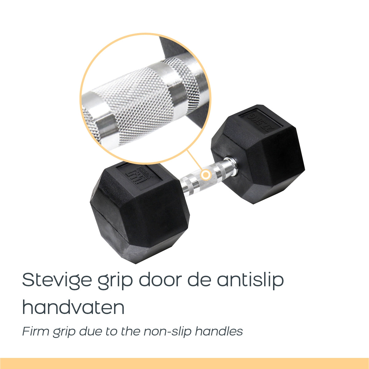 Orange Gym - Hex Dumbbell - 25kg