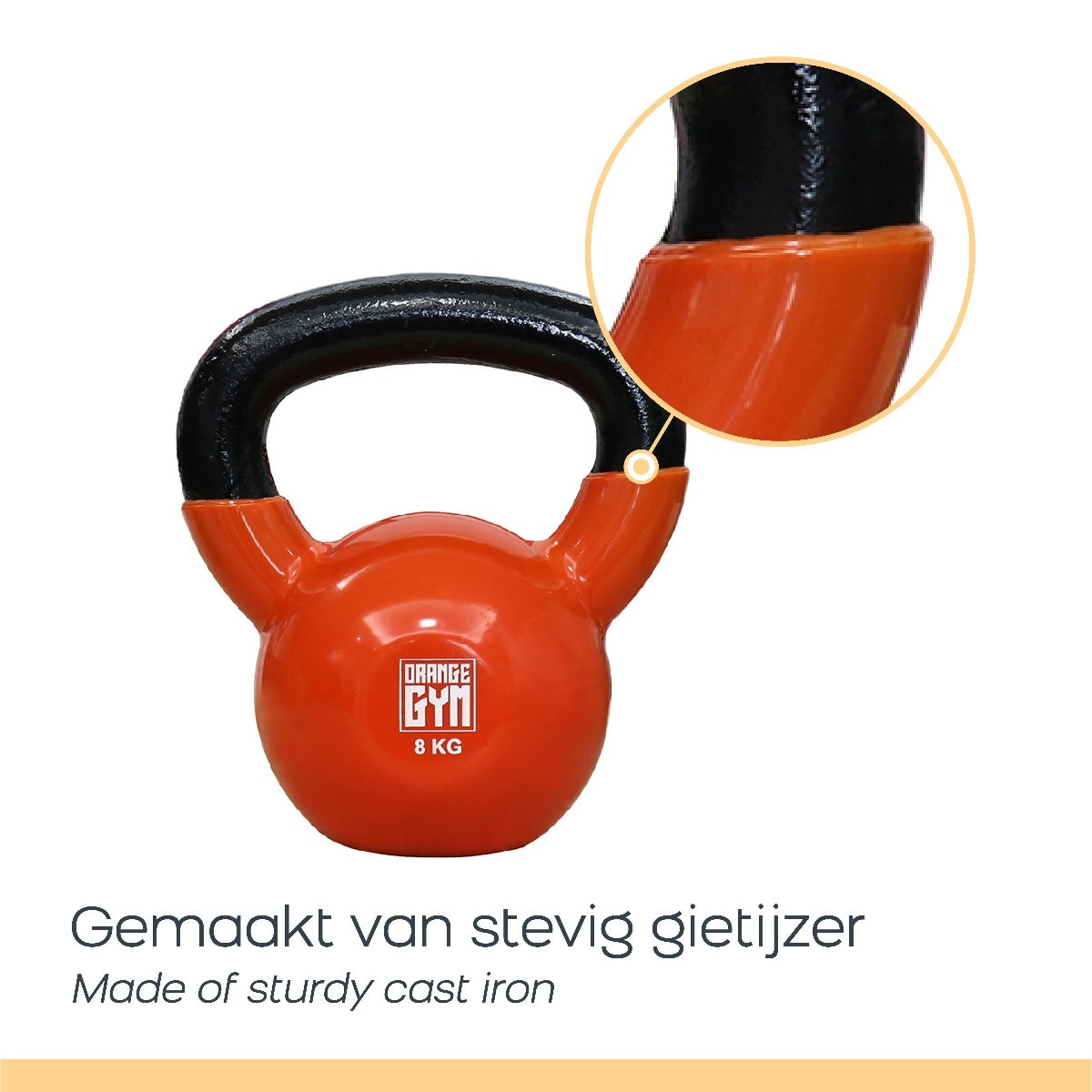 Orange Gym - Vinyl Kettlebell - 4KG