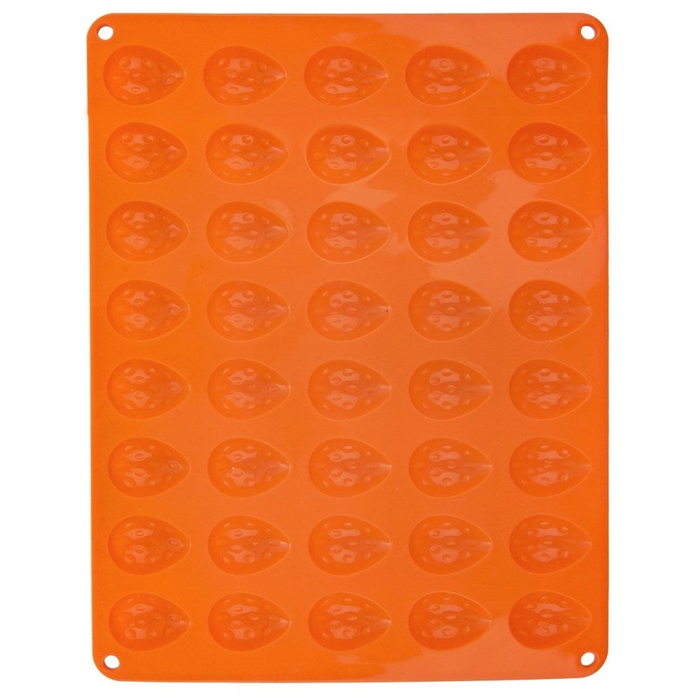 Orange Silicone Mold for Nut-Shaped Pralines
