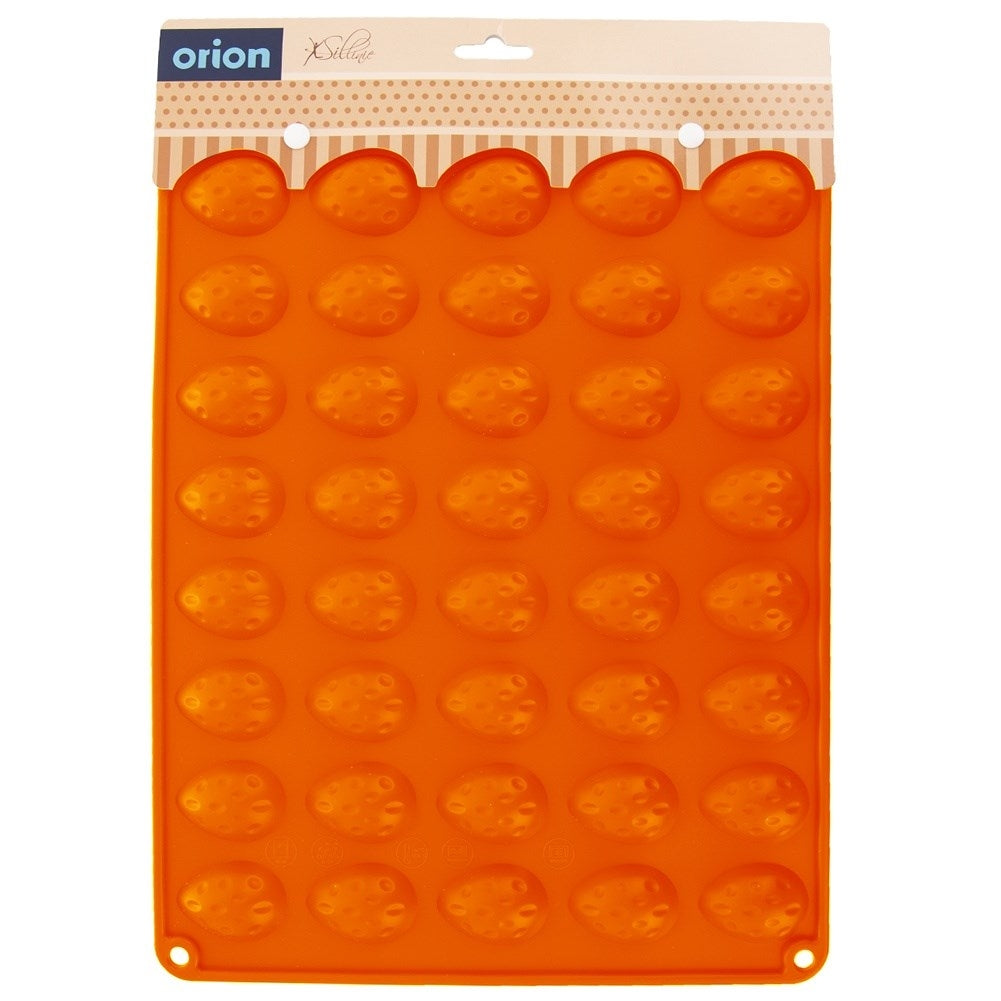 Orange Silicone Mold for Nut-Shaped Pralines