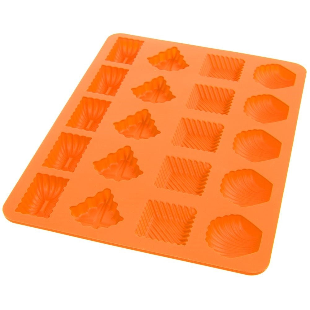 Orange Silicone Mold for Pralines in Many Shapes