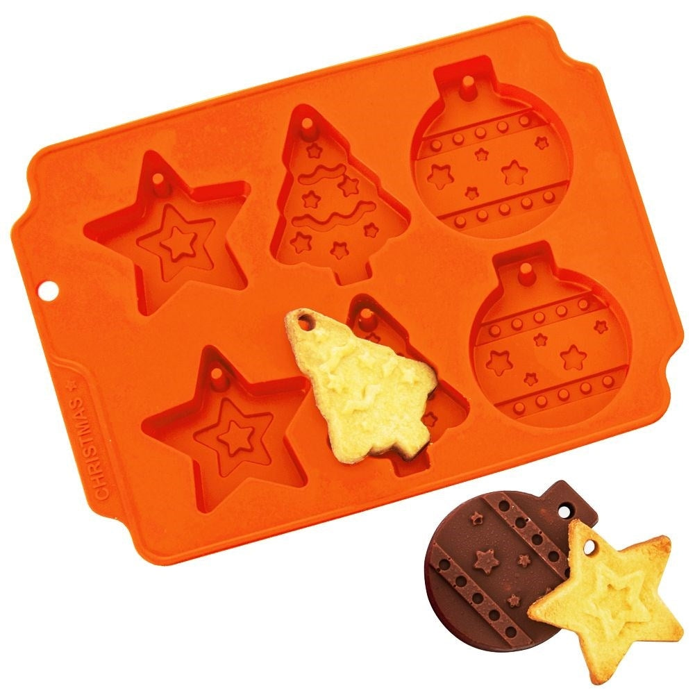 Orange Silicone mold for Christmas cookies