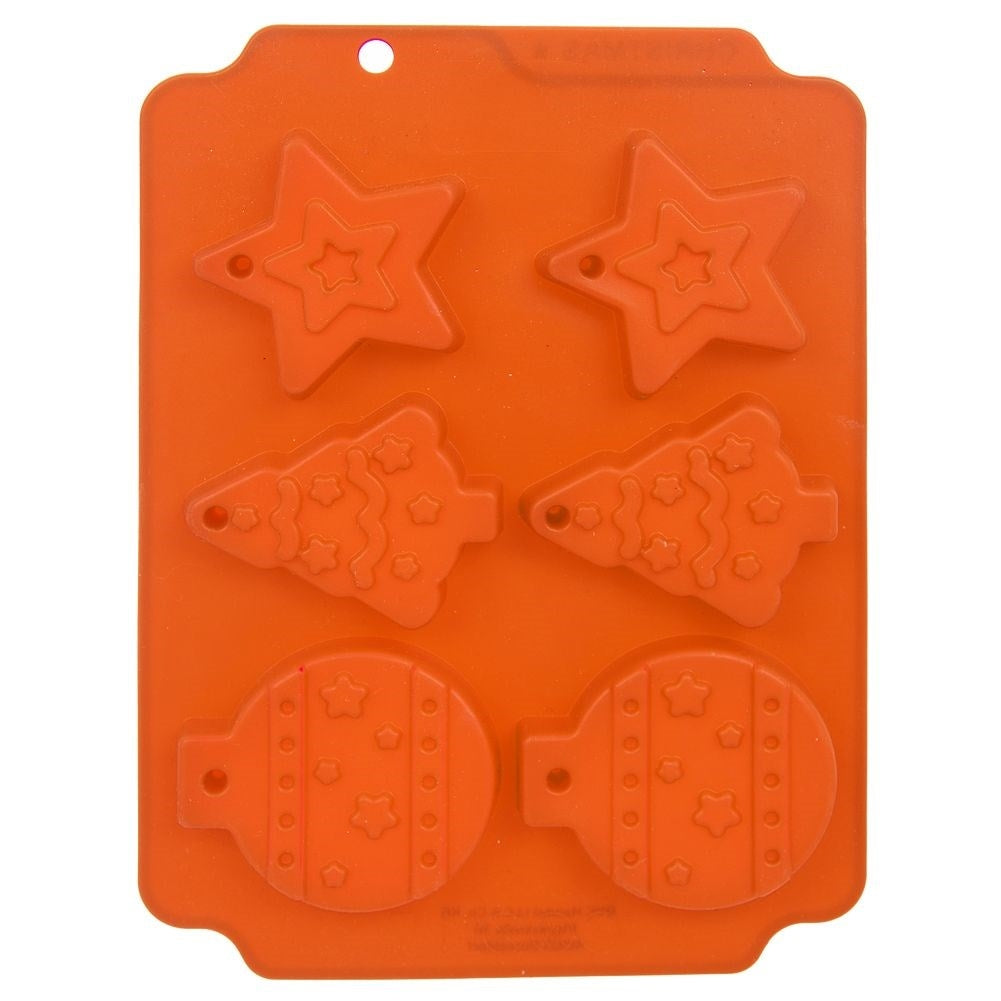 Orange Silicone mold for Christmas cookies