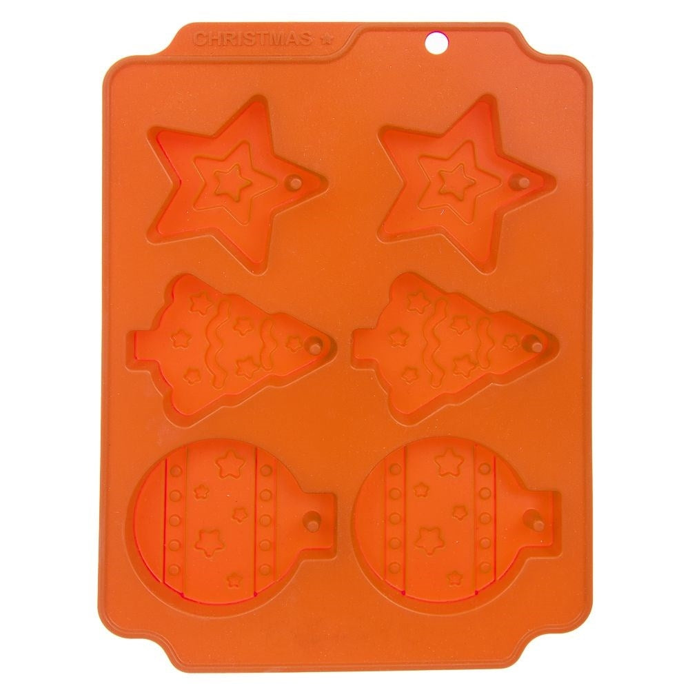 Orange Silicone mold for Christmas cookies