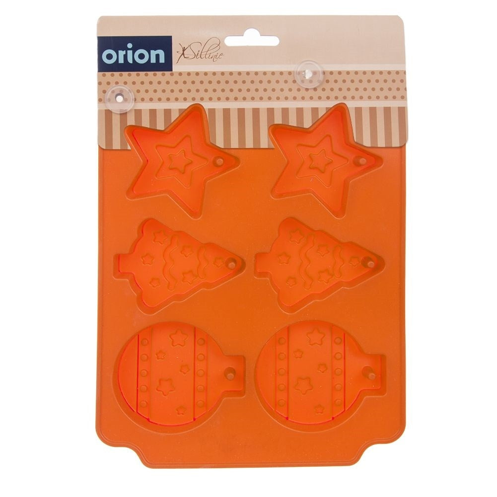Orange Silicone mold for Christmas cookies