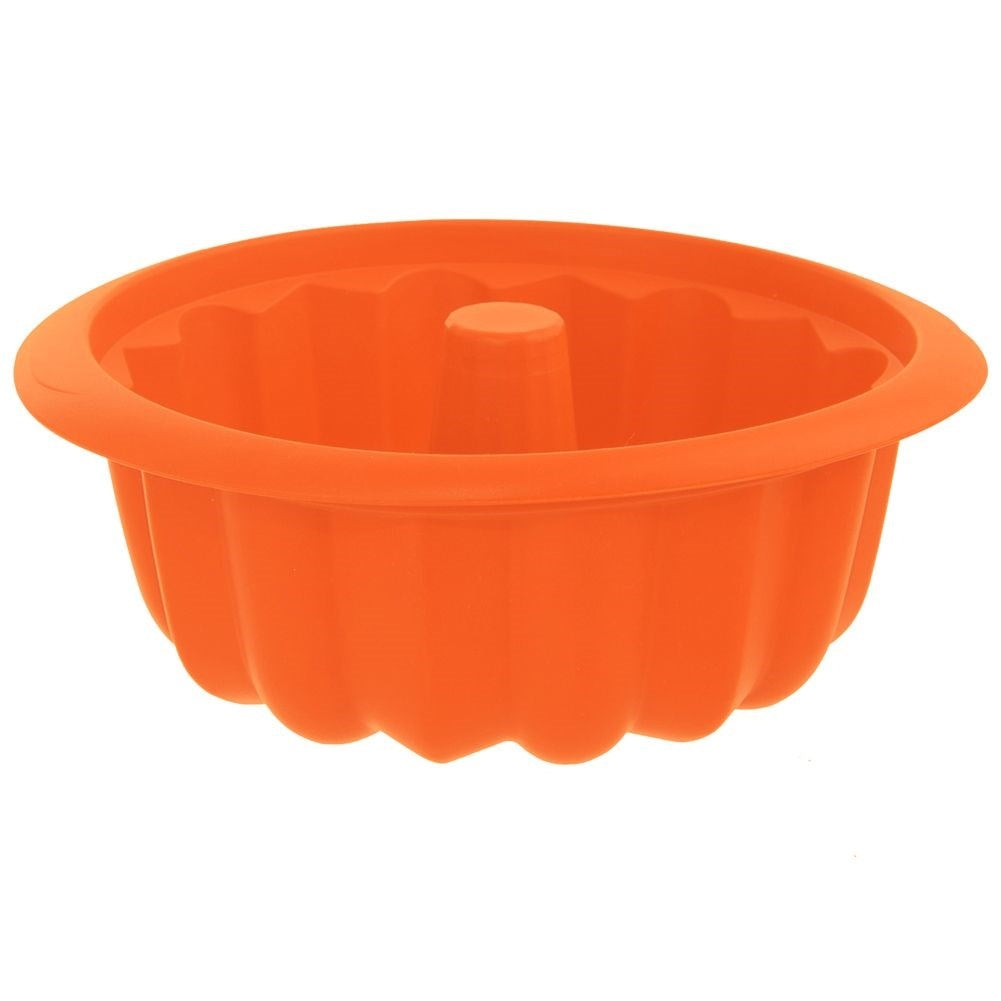 Orange Silicone mold for perfect baking and easy removal