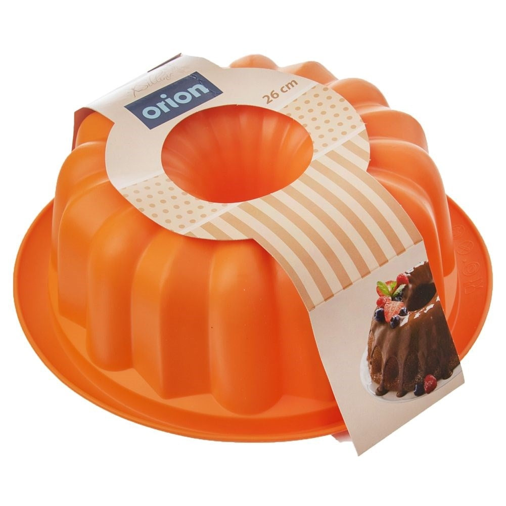 Orange Silicone mold for perfect baking and easy removal