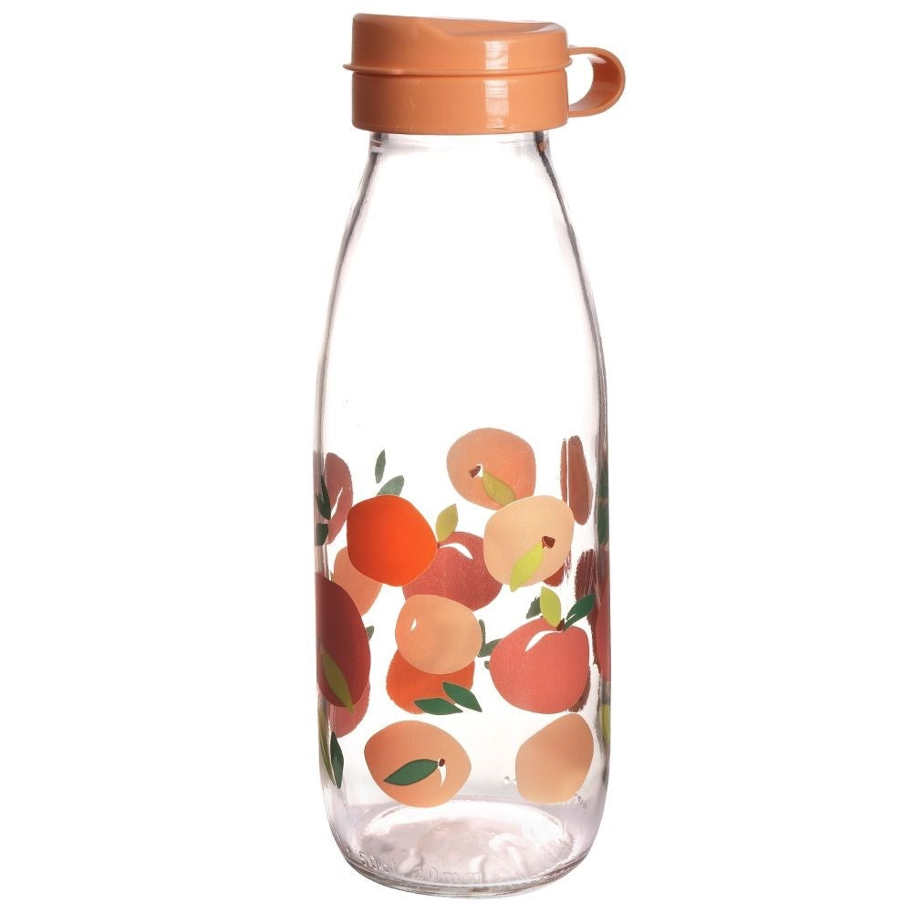 Orange design Glass bottle with Orange Plastic closure