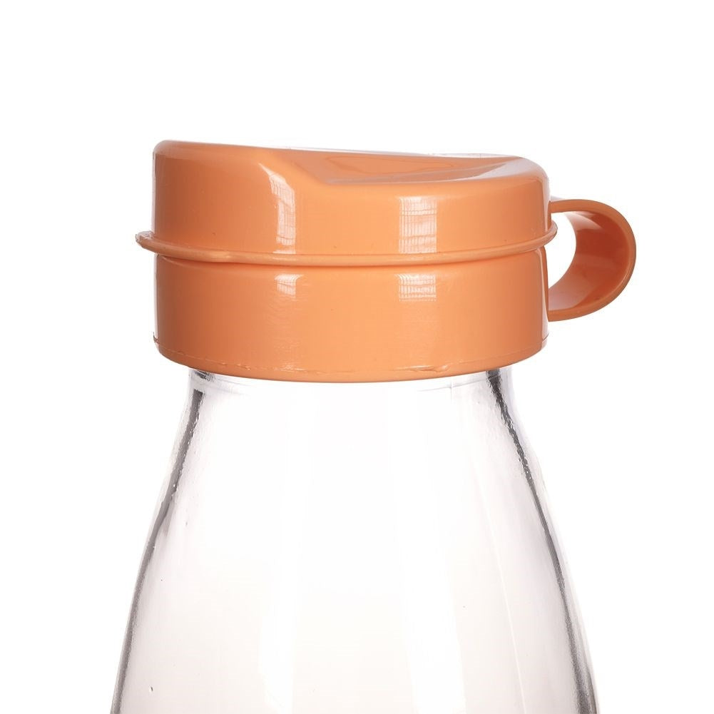 Orange design Glass bottle with Orange Plastic closure
