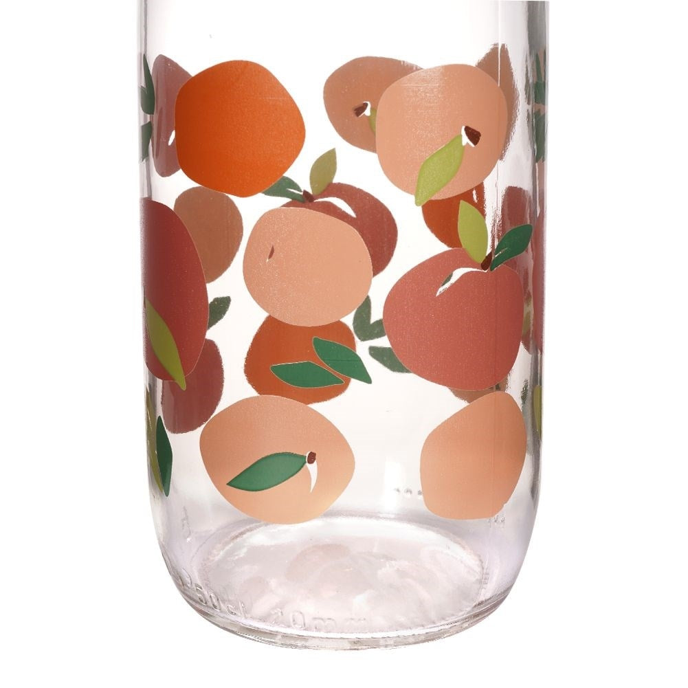 Orange design Glass bottle with Orange Plastic closure