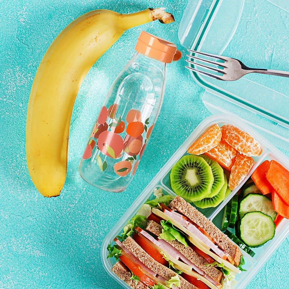 Orange design Glass bottle with Orange Plastic closure