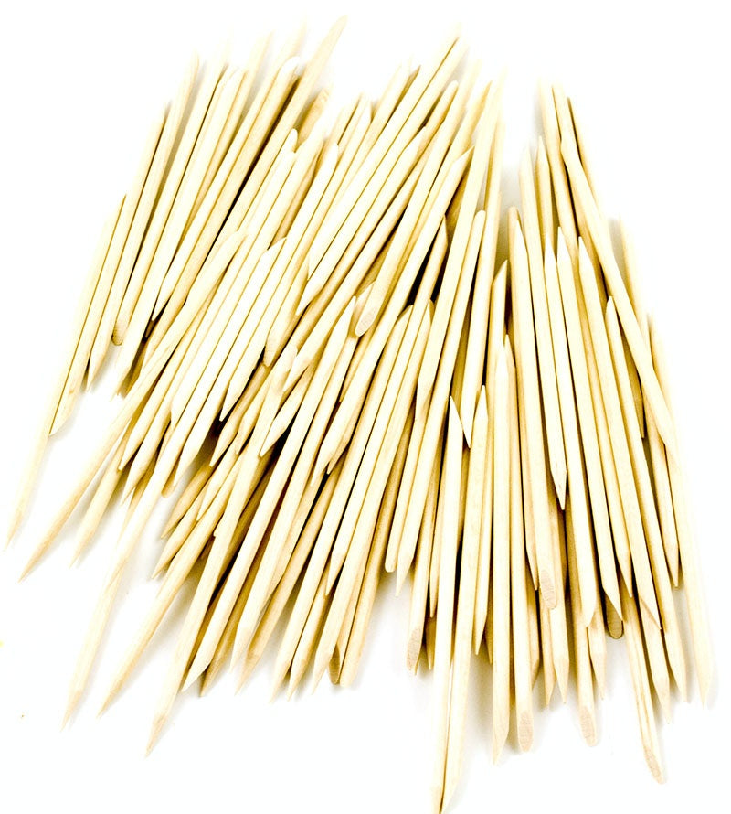 Orange wood double-sided sticks 100pcs